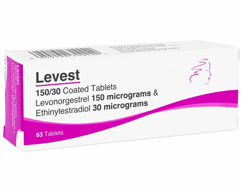 Levest contraceptive pill pack illustration