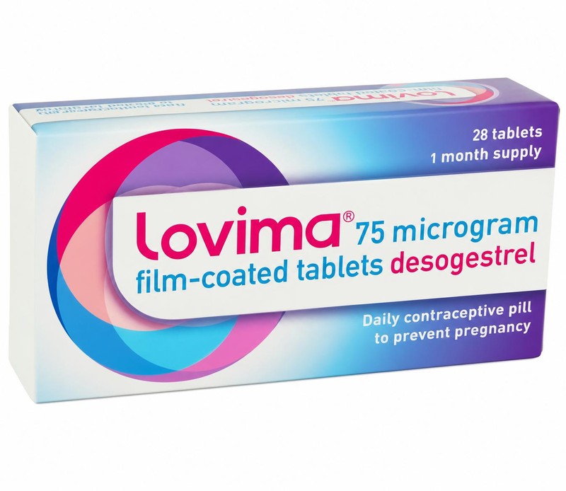 Lovima contraceptive pill pack illustration