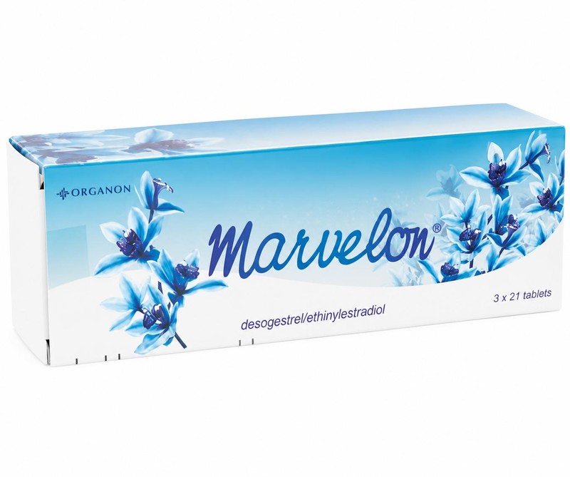 Marvelon contraceptive pill pack illustration