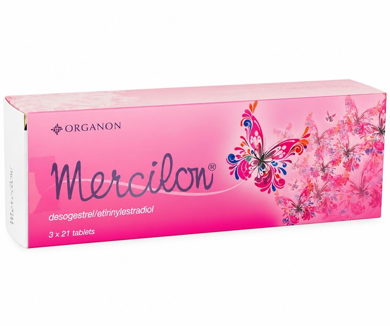 Mercilon contraceptive pill pack illustration