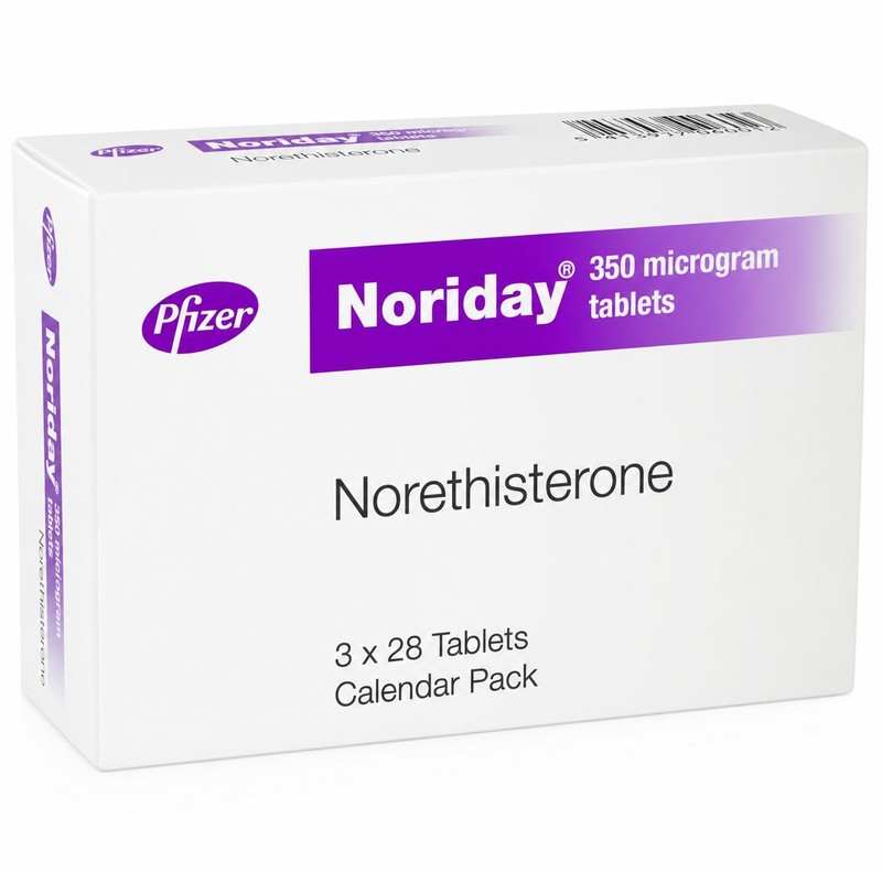 Noriday contraceptive pill pack illustration