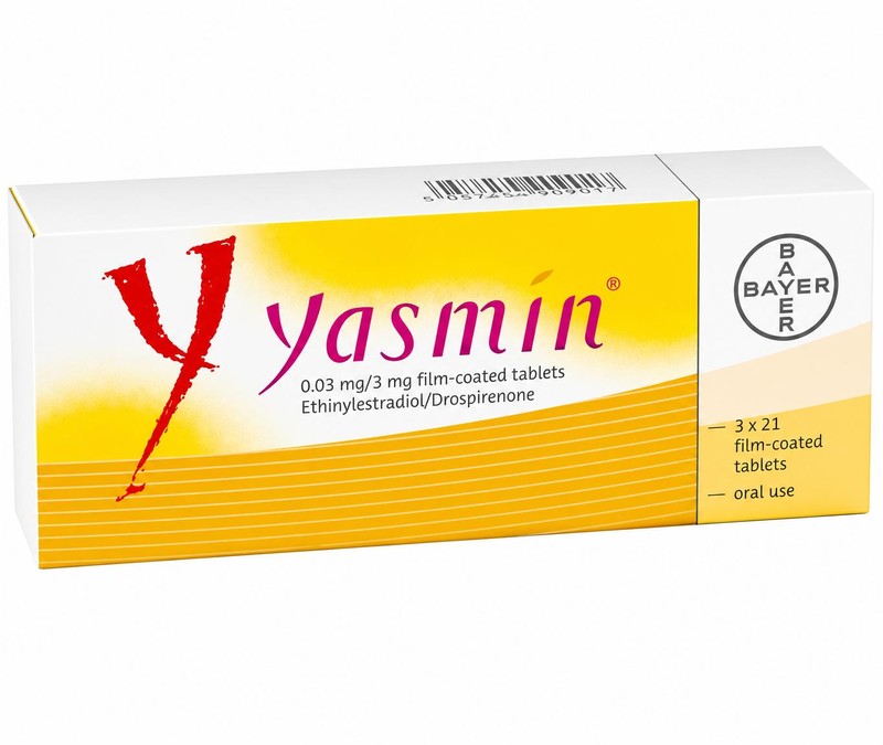 Yasmin contraceptive pill pack illustration