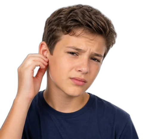 Person with ear pain