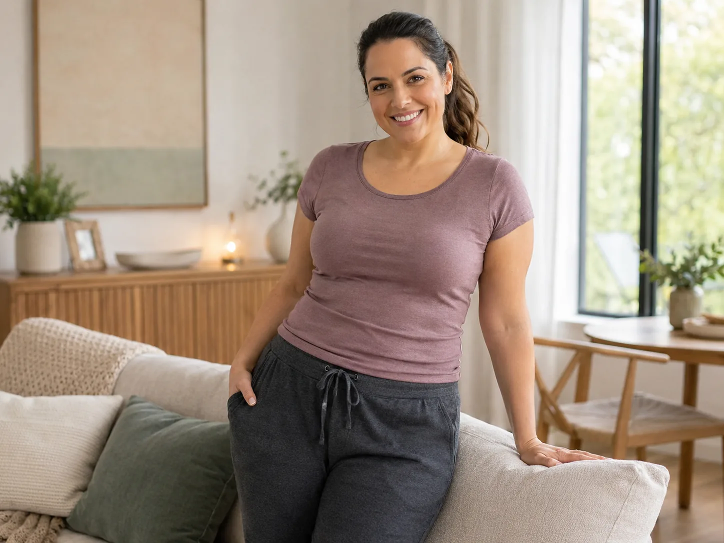 A woman relaxing at home, feeling at ease on her Mounjaro weight-loss journey — Hyde Park Pharmacy, Leeds