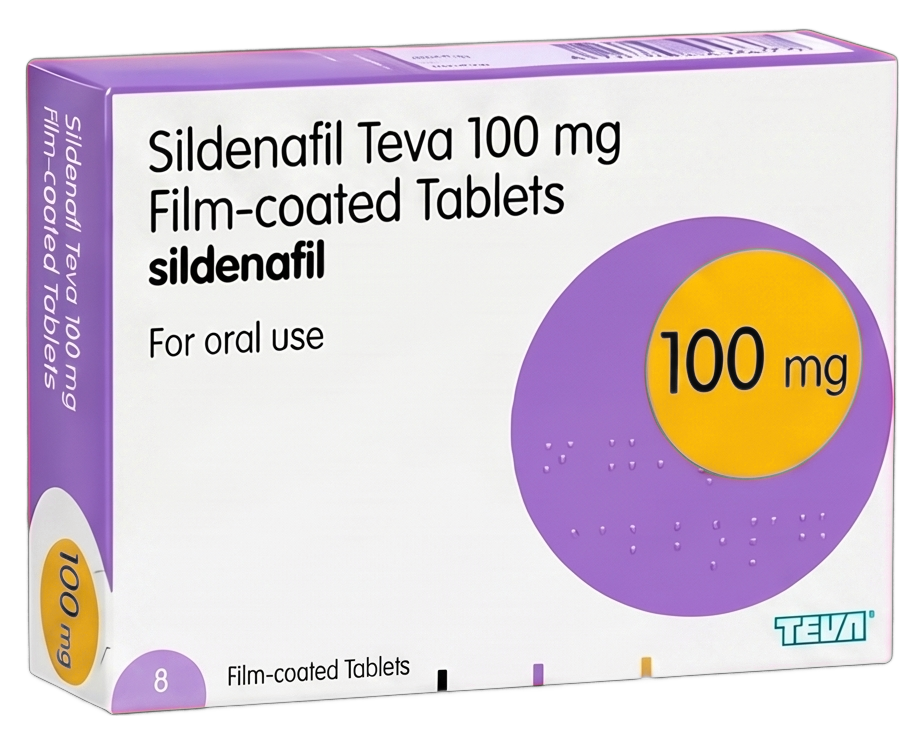 Generic sildenafil 100 mg film-coated tablets pack