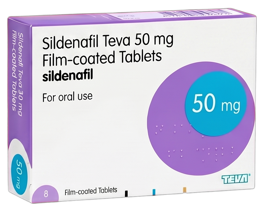 Generic sildenafil 50 mg film-coated tablets pack