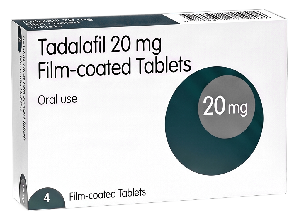 Generic tadalafil 20 mg film-coated tablets pack