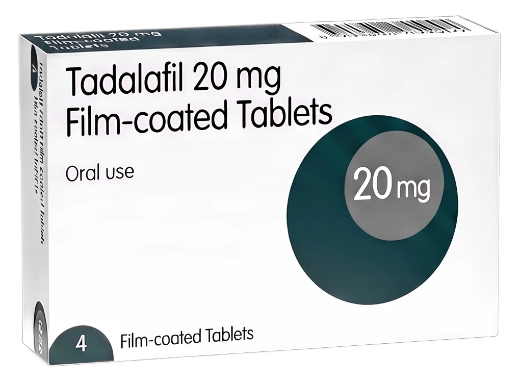 Generic tadalafil 20 mg film-coated tablets pack
