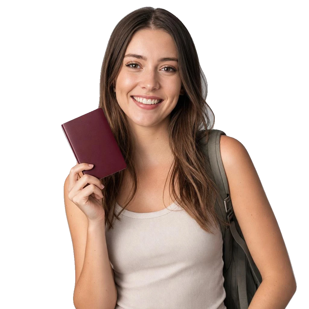 Traveller with passport — travel vaccinations