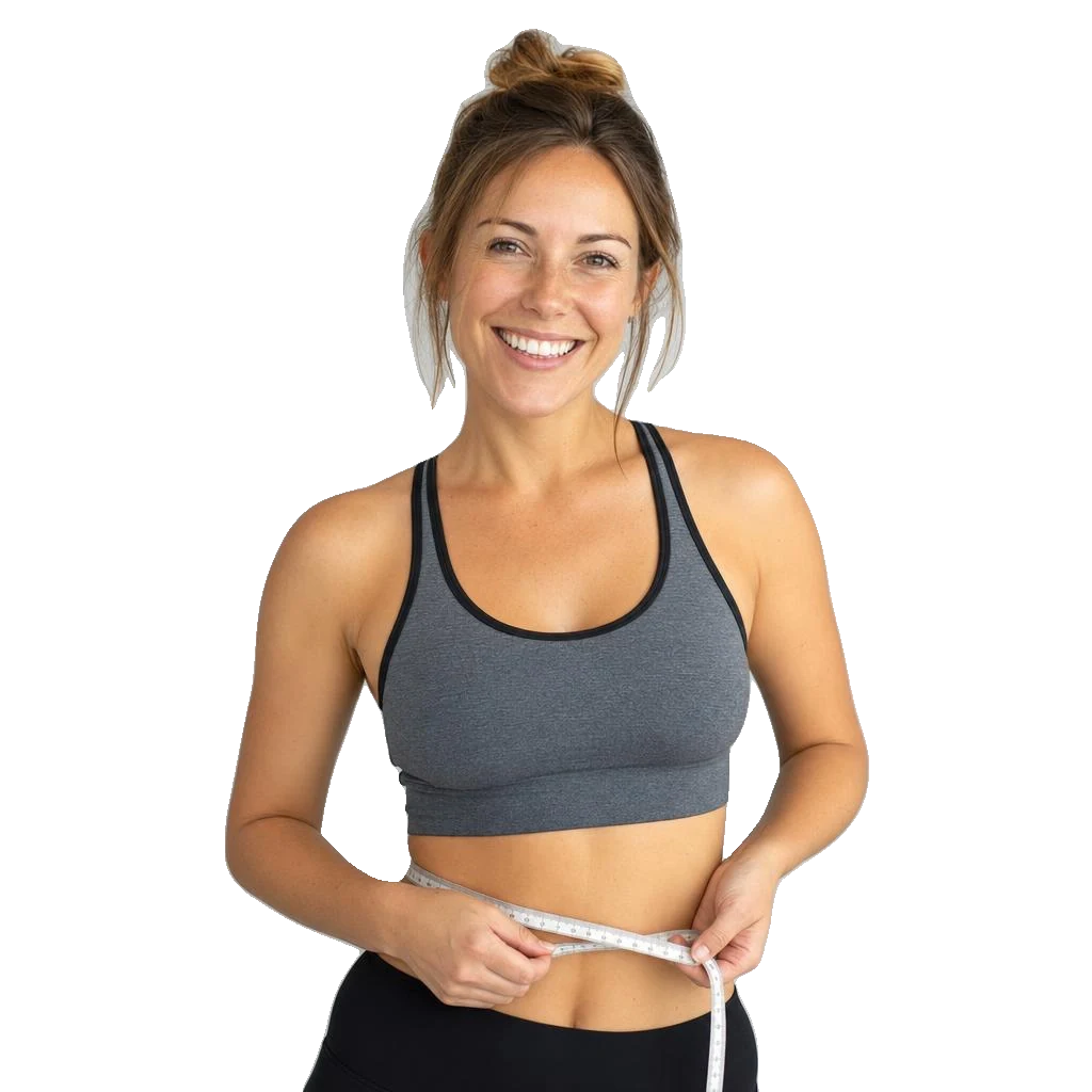 Woman measuring her waist — weight-loss treatment
