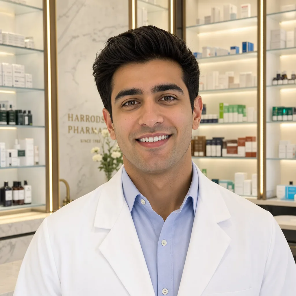 A Hyde Park Pharmacy pharmacist reviewing a confidential consultation