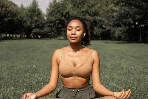 Calm meditation pose
