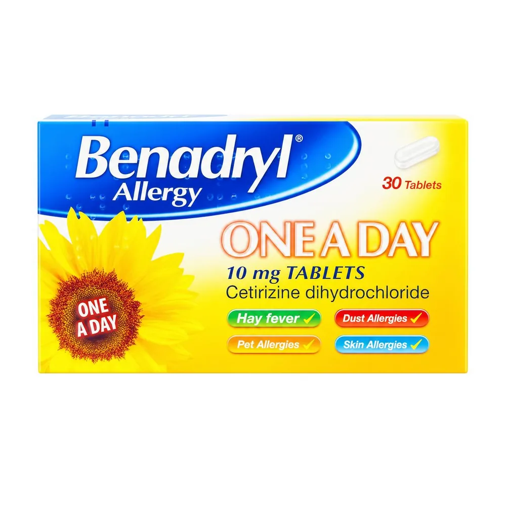 Benadryl Allergy One a Day 10mg Tablets 30