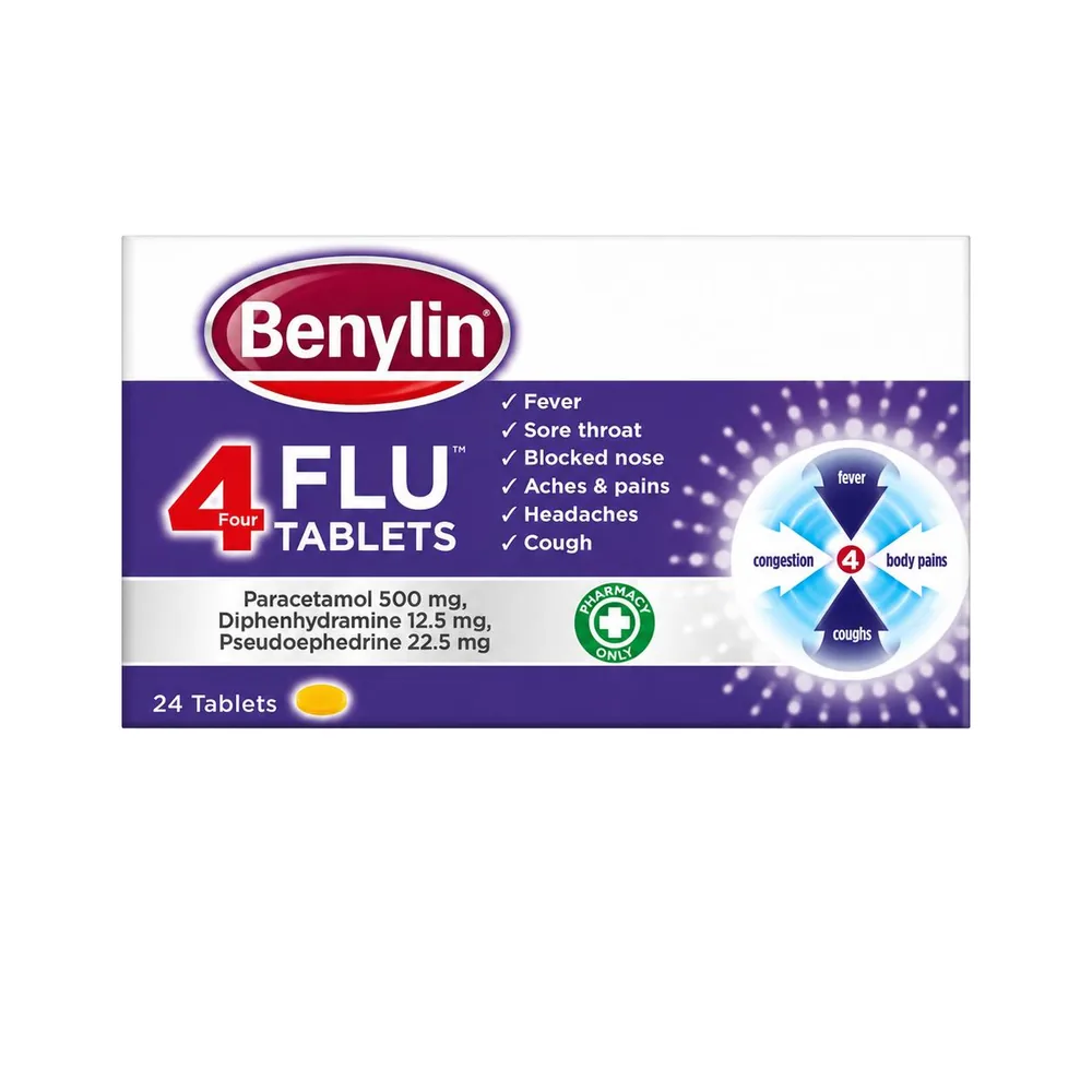 Benylin 4 Flu Tablets 24