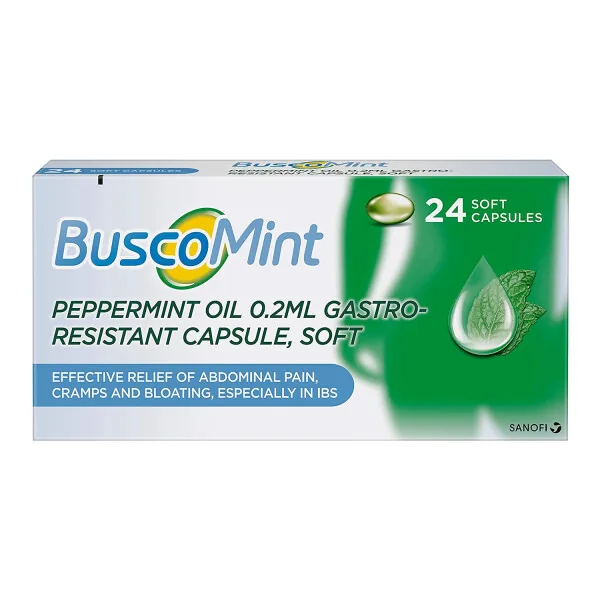 BuscoMint Peppermint Oil 0.2ml Gastro-Resistant Capsules 24