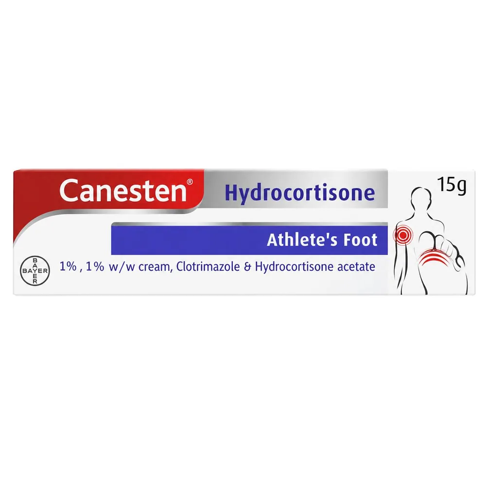 Canesten Hydrocortisone Athlete's Foot Cream 15g