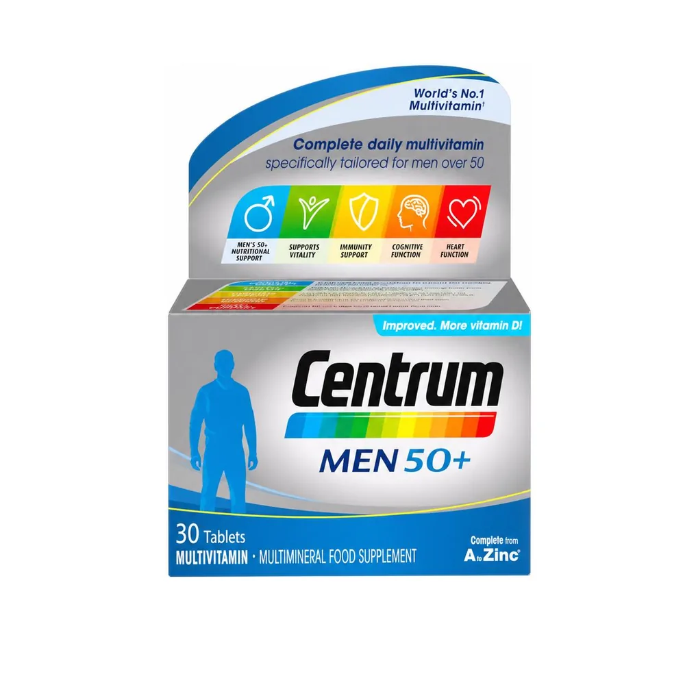 Centrum Men 50+ Multivitamin & Mineral Tablets (30)