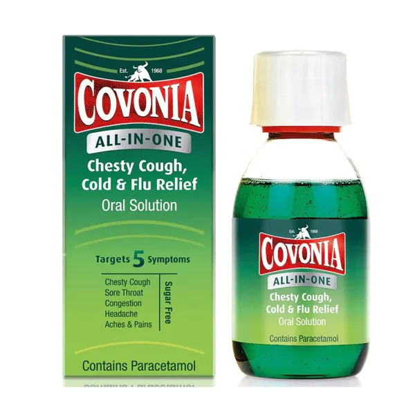 Covonia All-In-One Chesty Cough, Cold & Flu Relief 160ml