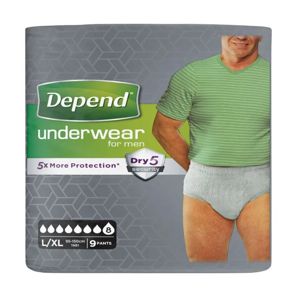 Depend Underwear for Men Large/XL 9