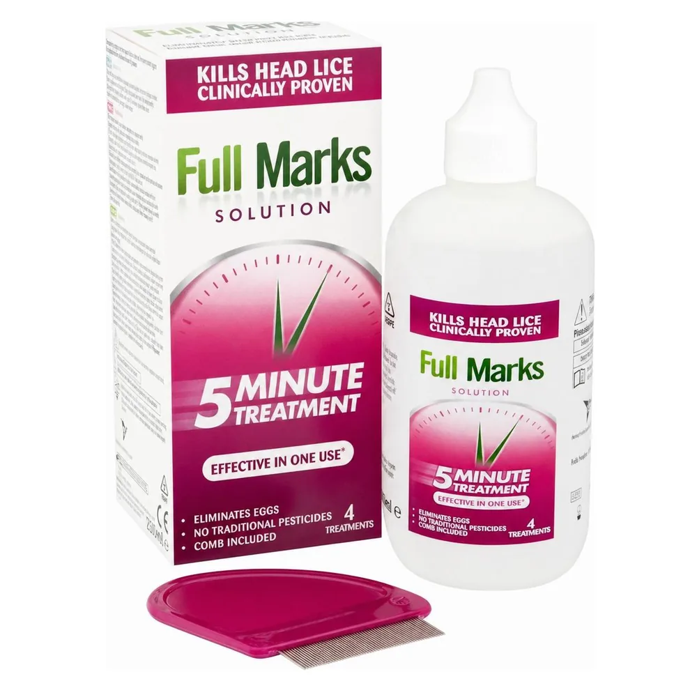 Full Marks Head Lice Solution 200ml with Comb