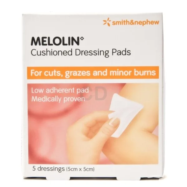 Melolin Cushioned Dressing Pads 5cm x 5cm 5