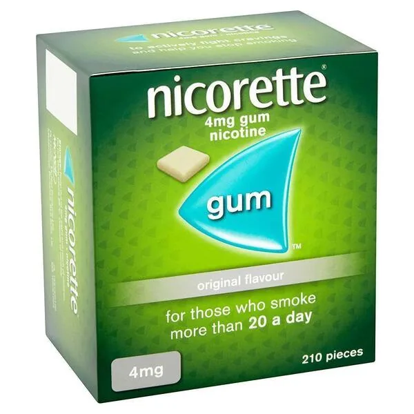 Nicorette Original Gum 2mg & 4mg 210 Pieces