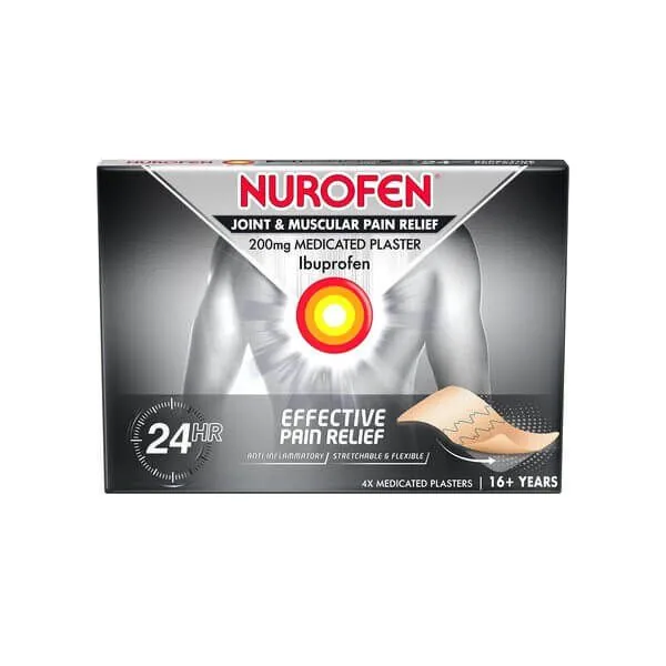 Nurofen Joint & Muscular Pain Relief 200mg Medicated Plasters 4