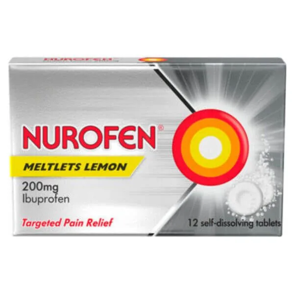 Nurofen Meltlets Lemon 200mg Orodispersible Tablets 12