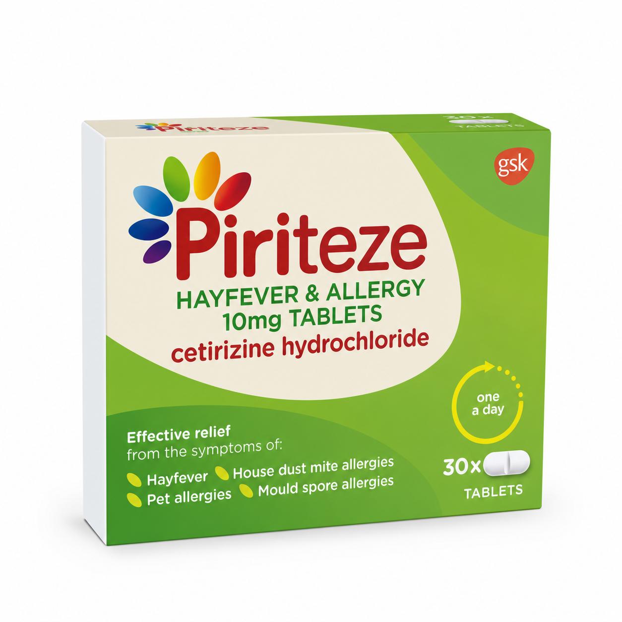 Piriteze Hayfever & Allergy 10mg Tablets