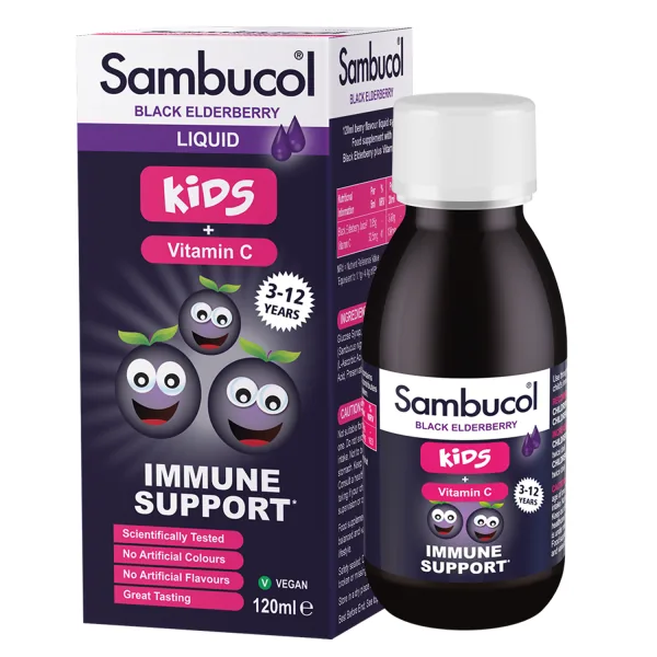 Sambucol Kids Black Elderberry Liquid with Vitamin C 120ml