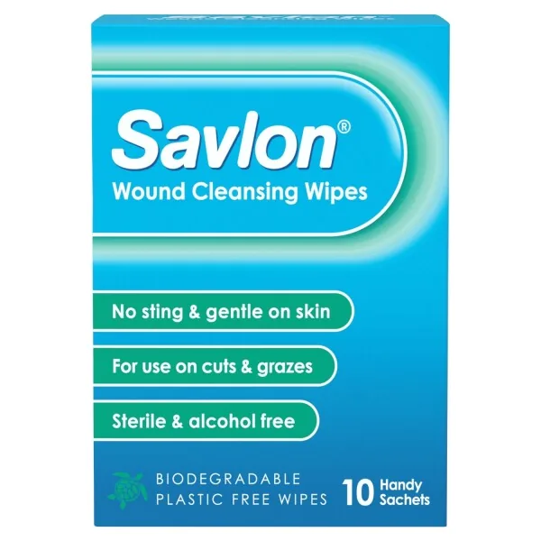 Savlon Wound Cleansing Wipes 10 Sachets