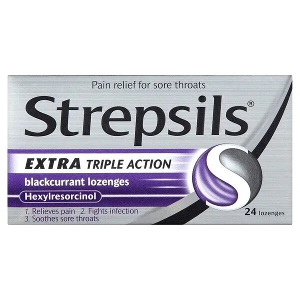 Strepsils Extra Strength Blackcurrant Lozenges