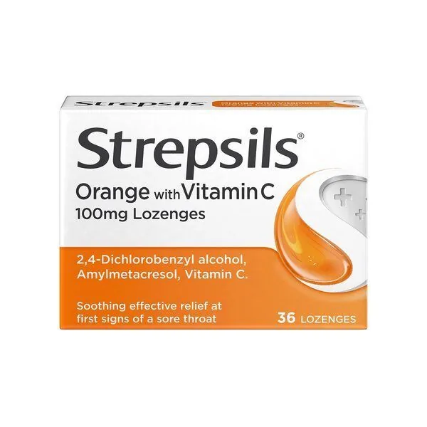 Strepsils Orange with Vitamin C Lozenges 36