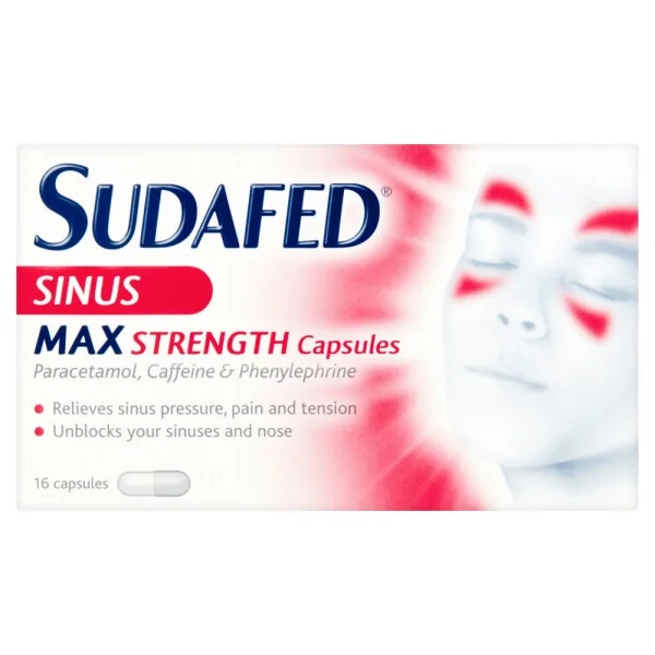 Sudafed Sinus Max Strength Capsules 16