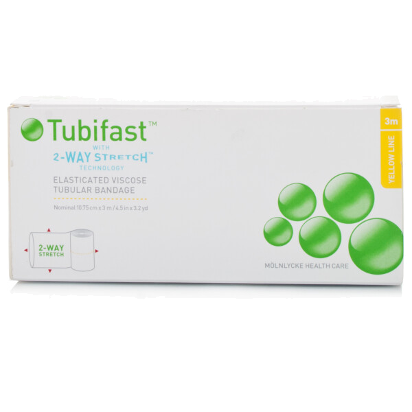 Tubifast 2-Way Stretch Tubular Bandage Yellow Line 10.75cm x 3m
