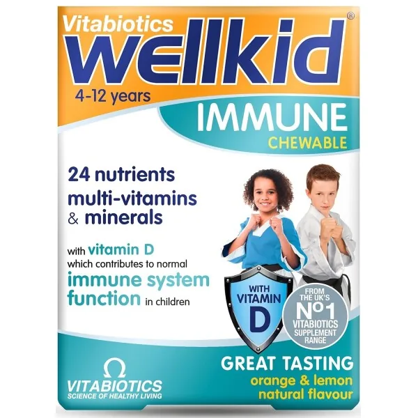 Vitabiotics Wellkid Immune Chewable Tablets 30