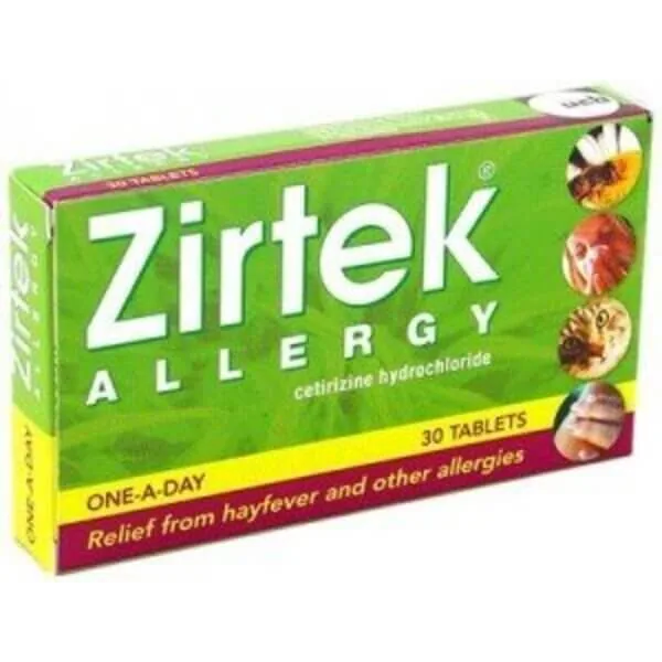Zirtek Allergy 10mg Tablets 30